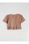 Lcw Vision V Neck Front Bow Ruffle Crop Blouse (S5) - 6