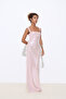 Celina Pink Sequin Strap Maxi Evening Gown - 2