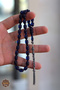 Parliament Blue Barley Cut Knitted Silver Tassel Fire Amber Prayer Beads 201024367 - 4