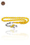 Yellow Barley Cut Triple Silver Tassel Fire Amber Prayer Beads 201024362