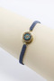 Smoked Colored Elevator Gold Zircon Stone Evil Eye Bracelet, Gift Bracelet - 4