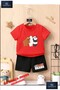 Children's Unisex “Pandas 3Lu Sasiran“ Special Printed Crew Neck T-Shirt - Shorts Set