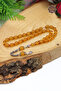 Yellow Barley Cut Acceleration Silver Tassel Fire Amber Prayer Beads 201024364 - 2