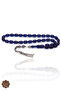 Parliament Blue Barley Cut Knitted Silver Tassel Fire Amber Prayer Beads 201024367