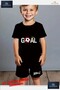 Children's Unisex “Goal Lekeli Written Ball“ Special Printed Crew Neck T-Shirt - Shorts Set - 2