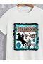 Unisex Cotton White " " Printed Crew Neck Casual T-Shirt / Shorts Set - 3