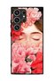 Samsung Galaxy S24 Ultra 5G Protective Case Cover Girl Face Hide In Flowers Art