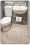 Cotton Woven Water Absorbent Bath Mat, Bathroom Carpet Royal 60X60 cm Beige