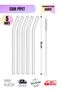 5-Piece Glass Pipette - 1St Quality, Durable and Healthy Straw, Washable (with Cleaning Brush Gift)