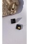 Serrated Smoked Color Large Size Square Shape Gold Accessory Epoxy Earrings Handmade Gift - 5