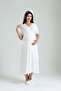 Tuba Ecru Flange Sleeve Lace Maternity Nightgown-Dressing Set of 2 - 4