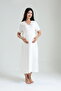 Tuba Ecru Flange Sleeve Lace Maternity Nightgown-Dressing Set of 2 - 2