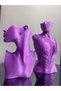 Purple Color Decorative Jewelry Manikin Set of 2 Jewelry Display Stand 30 and 23 cm Jewelry Organizer for Earrings Necklace