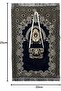 Portable Praying Mat With Elegant Bag With Strip (Black) - 3