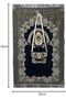 Portable Praying Mat With Elegant Bag With Strip (Black) - 4