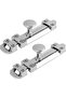 IRONTITE® 2 Pack Chrome Sliding Door Lock - Surface Mounted, Perfect Slide Bolt Lock for Bedrooms,