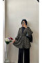 Patterned Kimono Balloon Sleeve