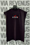 Gokturk / Moon Star Front and Back Printed Zero Sleeve Crew Neck Sports Tshirt - 2