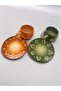 Decorative Stylish Design Fully Handmade Green and Brown 2-Person Coffee Cup - 4