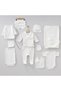 Boxed 100% Organic Cotton 10 Piece Baby Girl Scalloped Lace Hospital Discharge Bodysuit Set
