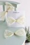 Daisy Patterned Yellow Tulle Ballerina Bow Clip Children's Hair Clip - 1 Piece - 4