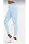 Diamond Women's Flexible Comfortable Moulding Recouperative Ribbed High Waist Blue Leggings - 3