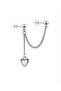 Stylish Chain Heart Model Earrings Reflect Your Style on One Side - 2