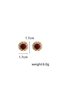 Vintage Style Burgundy Velvet and Pearl Detailed Earrings - 4