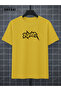 Aura Printed Cotton Unisex Yellow T-Shirt-Black Shorts Set - 3
