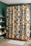 Bathroom Curtain, Coffee Shades Tile Pattern Shower Curtain, Bathtub Curtain 175X200Cm - 3
