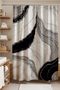 Bathroom Curtain, Black and White Marble Pattern Shower Curtain, Bathtub Curtain 175X200Cm - 3