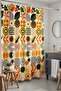 Bathroom Curtain, Bohemian Exotic Fruits Patterned Shower Curtain, Bathtub Curtain 175X200Cm - 4