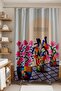 Bathroom Curtain, Patterned Shower Curtain with Flower Pots on the Table, Bathtub Curtain 175X200Cm - 2