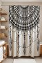 Bathroom Curtain, Mandala Black and White Patterned Shower Curtain, Bathtub Curtain 175X200Cm - 4