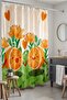 Bathroom Curtain, Orange Brothers Patterned Shower Curtain, Bathtub Curtain 175X200Cm - 4