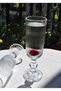 2 Pieces of Footed Glass Goblet Coffee Side Water Glass - Champagne Glass - 2