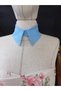 Bezia Stone Detailed Removable Linen Collar Blue - 5