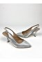 Silver Print 9 cm Heel Shoes 01495 - 2