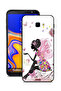 غطاء حماية لهاتف Samsung Galaxy J4 Core بتصميم فتاة الفراشة
