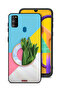 Samsung Galaxy M30s Protective Case Cover Leaves Abstract Pattern