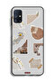 Samsung Galaxy M51 Protective Case Cover Pieces Of Paper Stickers - 2