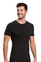 Men's Black Single Jersey Crew Neck Casual T-Shirt Vr.İl.01.10.05.005.Y01