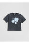 Lcw Crew Neck Floral Girl's T-Shirt
