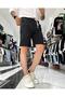 Modal Fabric Belt Detailed Men's Shorts Black - 2