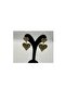 Beige Row Hearted Hanging Earrings - 2