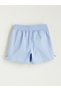 Two Mt Shop Quality Lcw Kids Blue Elastic Waist Bow Detail Girls' Shorts - 4