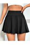 Black High-Waisted Skort in Scuba Fabric -for sea, pool, sports, everyday use- - 3