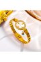 Evil Eye Beaded Quarter Quarter Inserted Barley Model Steel Clamp Bracelet