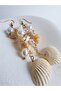 Pearl and Seashell Bohemian Earrings - 4