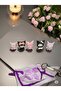 Sanrio Kuromi Mini Figure Ring Set / Children's Rings with Kuromi Character 5 Pcs